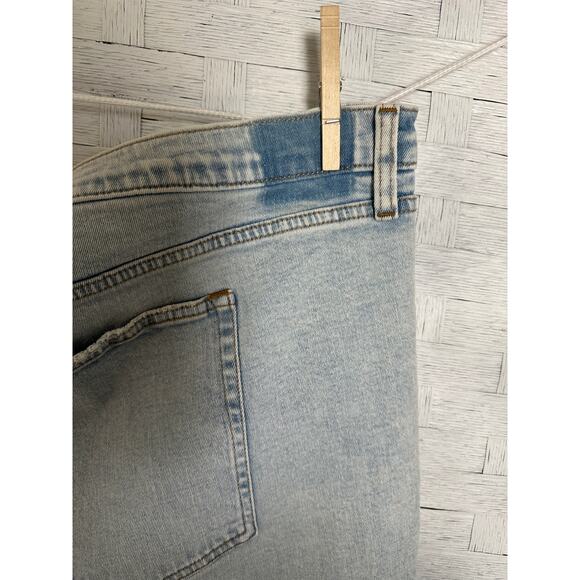 Abercrombie & Fitch light wash skinny jean distressed raw hem normcore plus size - Picture 3 of 12